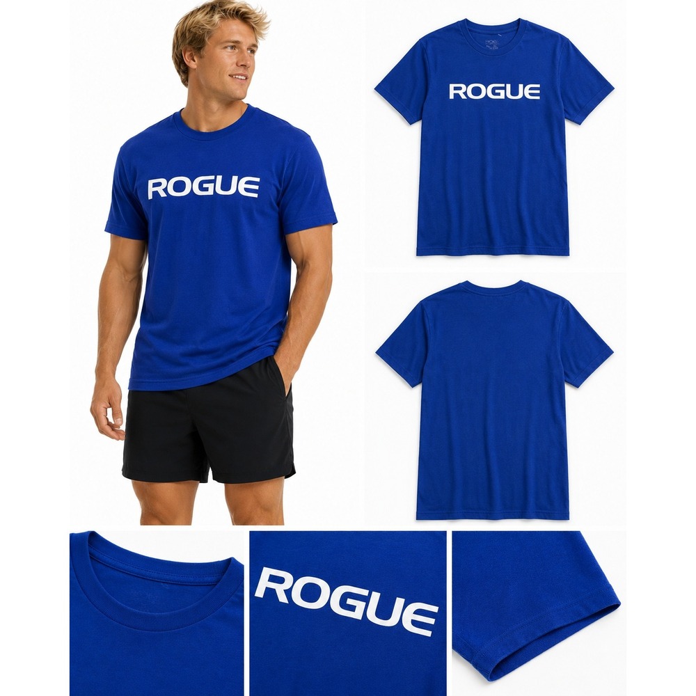 Rogue Fitness Graphic Tee M Short Sleeve USA Flag Logo Athletic Shirt CrossFit